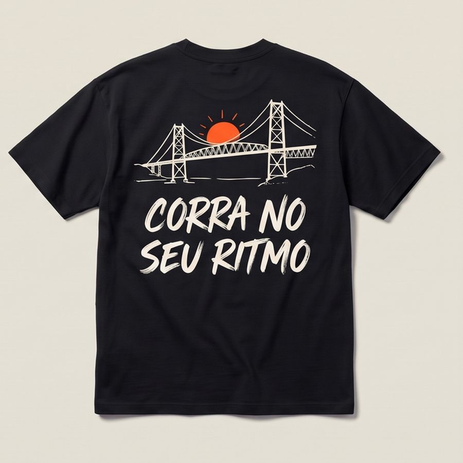 Costas da camiseta Corra no seu ritmo