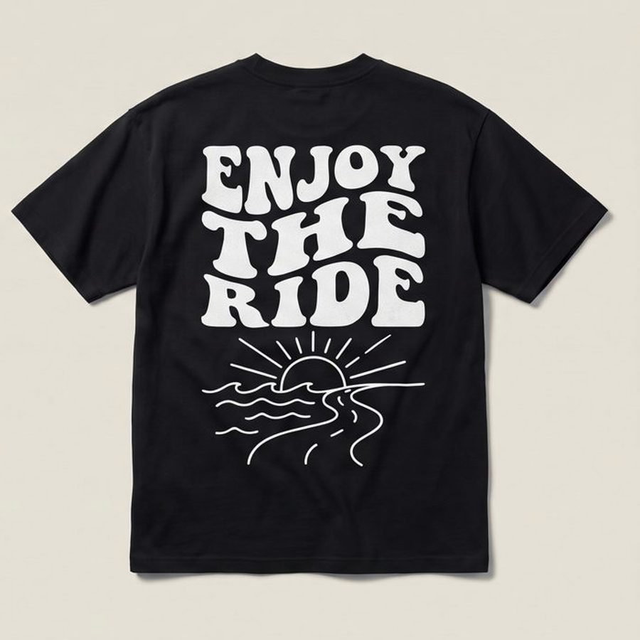 Costas da camiseta Enjoy The Ride